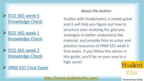 HRM 531 week 6 Final Exam