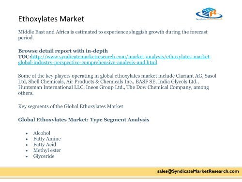 Ethoxylates Market