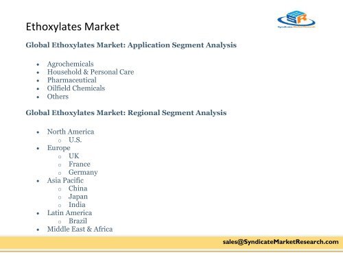 Ethoxylates Market