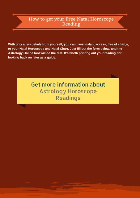 Natal Horoscope Reading, Natal Chart and their Benefits