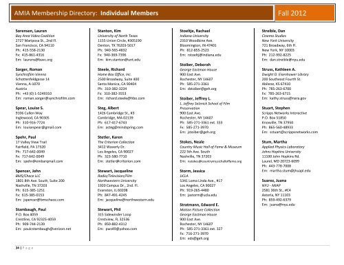 Individual Members - the Association of Moving Image Archivists