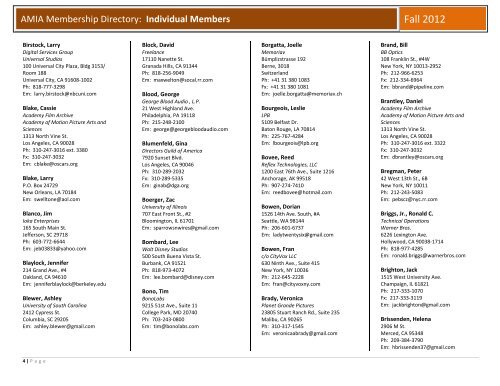 Individual Members - the Association of Moving Image Archivists