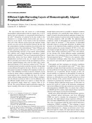 Efficient Light-Harvesting Layers of ... - Optical Sciences