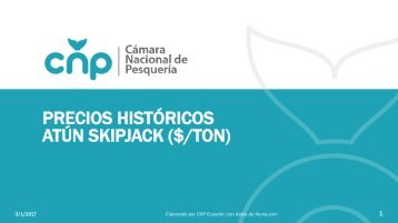 PRECIOS HISTÓRICOS ATÚN SKIPJACK ($/TON)