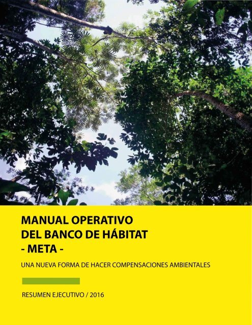 MANUAL OPERATIVO DEL BANCO DE HÁBITAT - META -