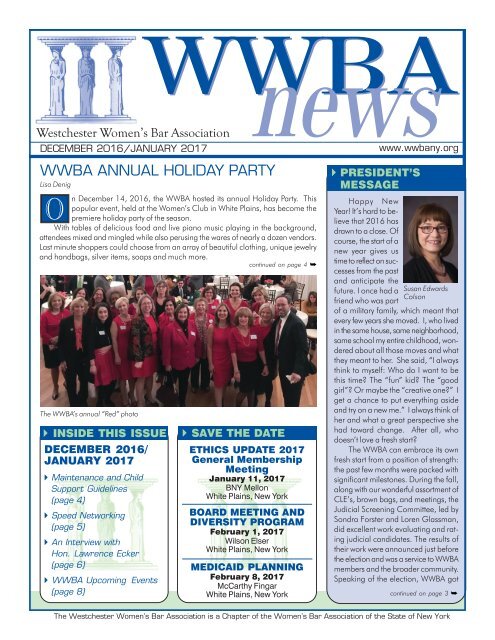 WWBA Dec 2016 - Jan 2017 Newsletter - M