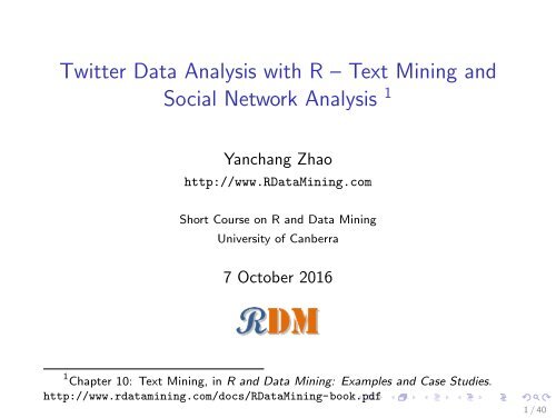 Twitter Data Analysis with R – Text Mining and Social Network Analysis
