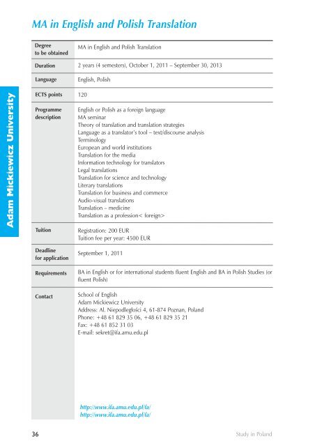 Programme Guide - Study in Poland