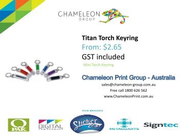 Titan Torch Keyring - Chameleon Print Group