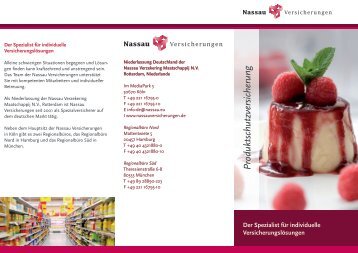 Produktschutzversicherung - Nassau Versicherungen