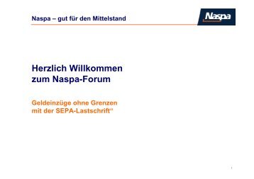 SEPA-Firmen-Lastschrift - Naspa