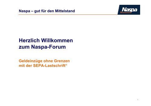 Sepa Firmen Lastschrift Naspa