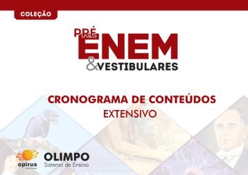 Cronograma de conteúdos Extensivo - 2017 - Sistema OLIMPO de Ensino - Editora OPIRUS