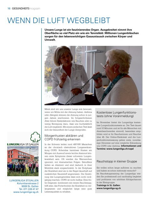 Gesundheitsmagazin 2016