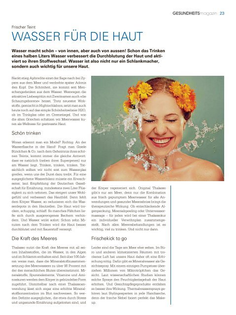 Gesundheitsmagazin 2016