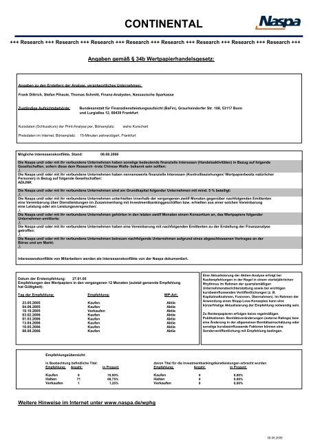 CONTINENTAL - Naspa