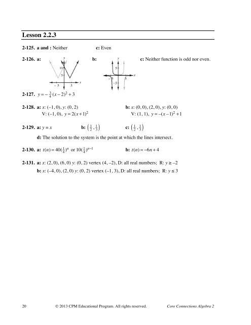 Core Connections Algebra 2