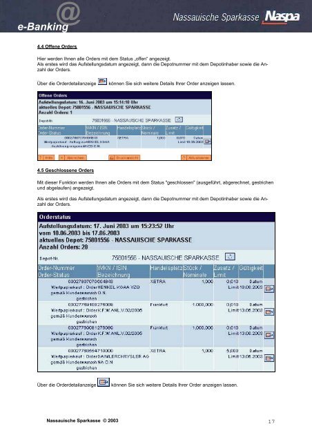 e-Banking Handbuch zum neuen Naspa Internet-Banking