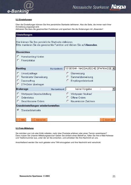 e-Banking Handbuch zum neuen Naspa Internet-Banking