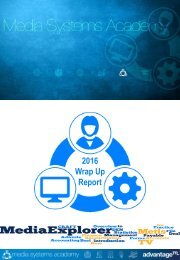 Media Systems Academy 2016 Wrap Up Report