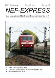 NEF-EXPRESS - Nürnberger Eisenbahnfreunde eV