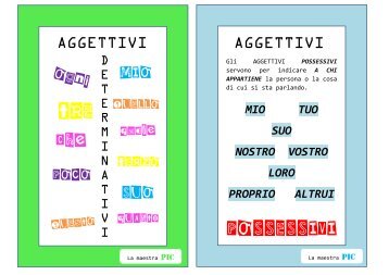 AGGETTIVI DETERMINATIVI