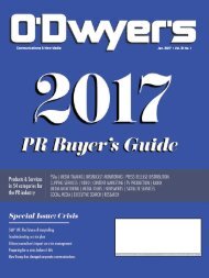 Communications Amp New Media May 16 Vol 30 No 5 May 16 Www Odwyerpr Com