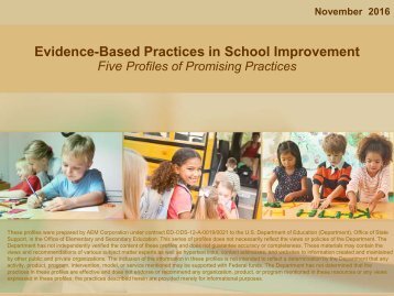 Evidence-Based Practices in School Improvement Five