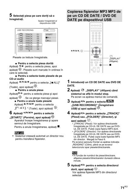 Sony DAV-F200 - DAV-F200 Istruzioni per l'uso Rumeno