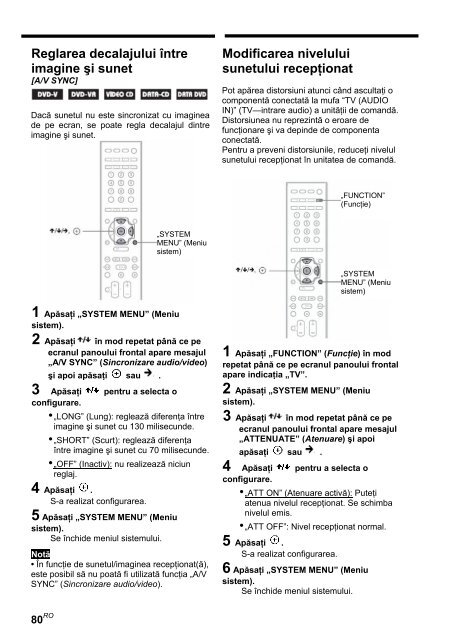 Sony DAV-F200 - DAV-F200 Istruzioni per l'uso Rumeno