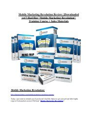 Mobile Marketing Revolution TRUTH review and EXCLUSIVE $25000 BONUS 