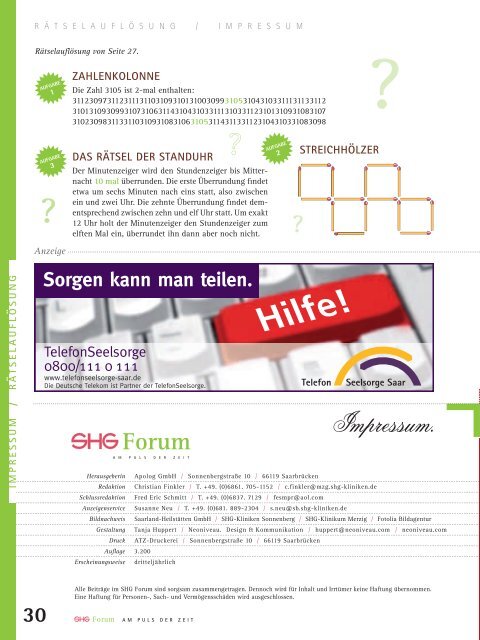 Download als PDF (4 MB) - SHG - Saarland-Heilstätten GmbH
