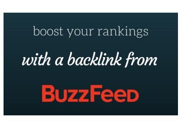 Boost your rankings with a backlink from BuzzFeed