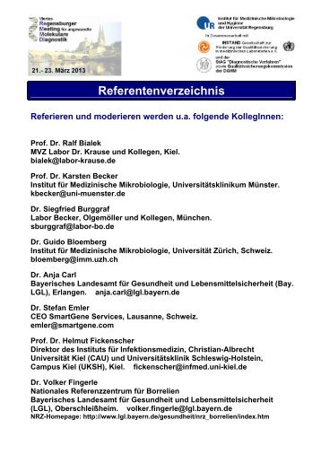 Referentenverzeichnis Referieren und moderieren ... - Remmdi