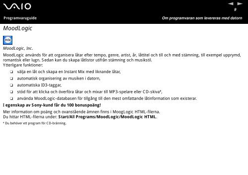 Sony VGN-A217M - VGN-A217M Manuale software Svedese