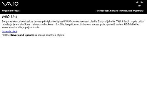 Sony VGN-A217M - VGN-A217M Manuale software Finlandese