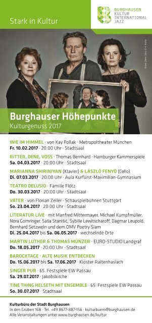 Flyer Jazzwoche Burghausen 2017