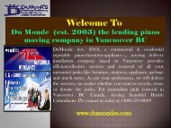 Piano Movers in Vancouver|Du Monde Moving