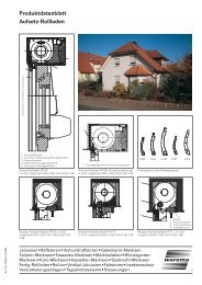 Aufsetz-Rollladen Produktdatenblatt