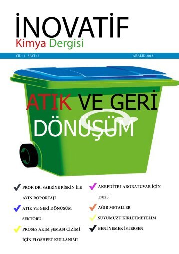 İnovatif Kimya Dergisi Sayı 5