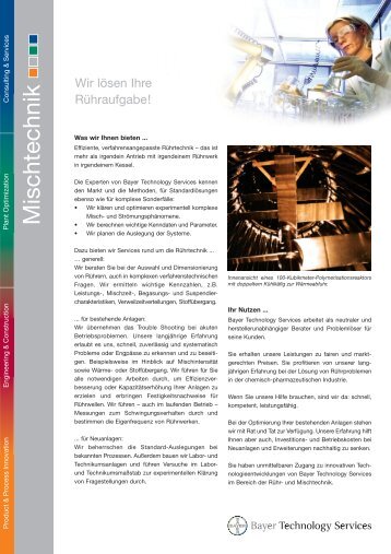 Produktdatenblatt Rühraufgabe (pdf, 923 KB) - Bayer Technology ...