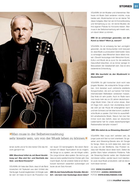 Musiker Magazin 03/2016