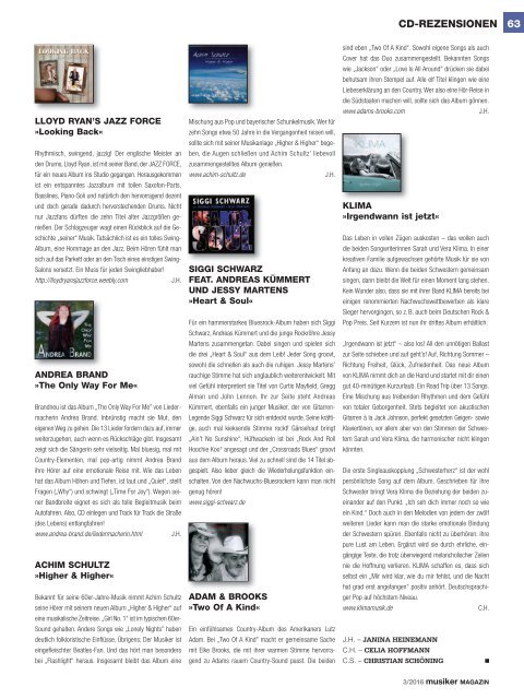 Musiker Magazin 03/2016