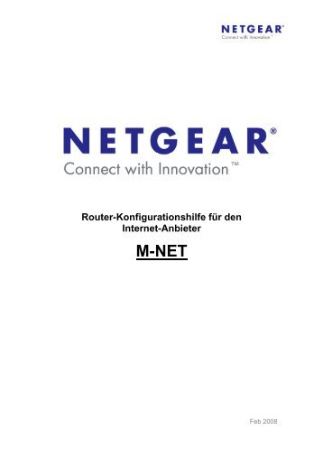 Router-Konfigurationshilfe für den Internet-Anbieter M-NET - Netgear