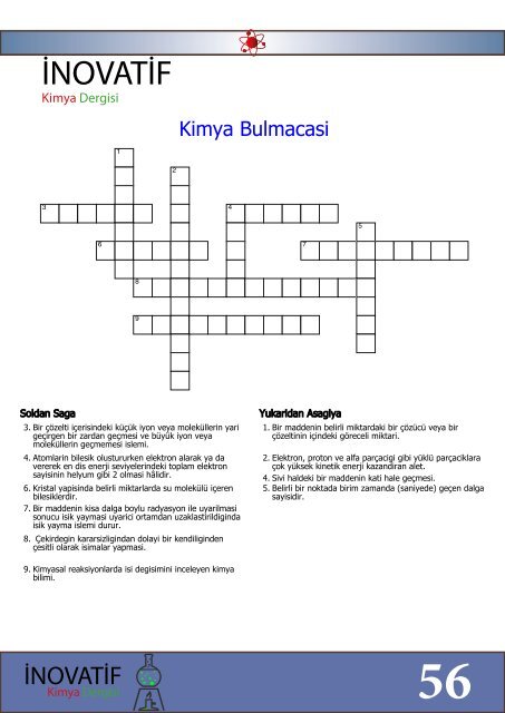 İnovatif Kimya Dergisi Sayı 6