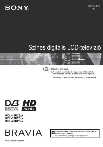 Sony KDL-26U2530 - KDL-26U2530 Istruzioni per l'uso Ungherese