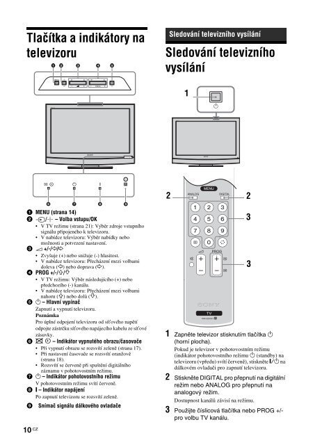 Sony KDL-26U2530 - KDL-26U2530 Istruzioni per l'uso Ceco