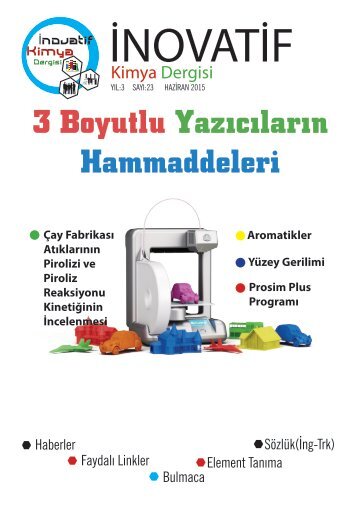 İnovatif Kimya Dergisi Sayı 23
