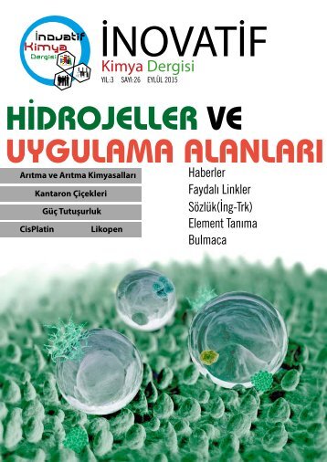 İnovatif Kimya Dergisi Sayı 26