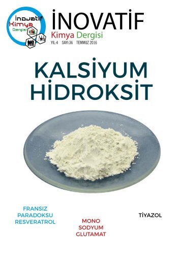 İnovatif Kimya Dergisi Sayı 36